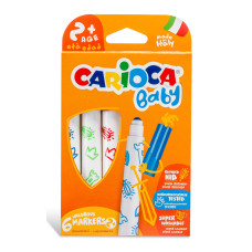 Фломастеры Carioca Baby 2+ 42813 круг. 6цв. (6шт.)