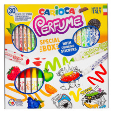 Фломастеры Carioca Perfume Special Box 43082 смываемые 30цв. коробка с европодвесом