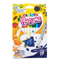 Фломастеры Carioca PERFUME XPLOSION 42672 12цв. ароматизированные чернила коробка с европодвесом