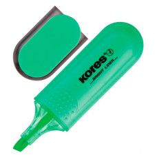 Текстовыделитель Kores 129240 скошенный пиш. наконечник 1-5мм зеленый