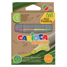 Набор текстовыделителей Carioca EcoFamily 43098 5мм 4цв. коробка с европодвесом