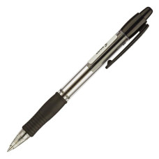 Ручка шариковая Pilot BPGP-10R-F-B (32032) авт. 0.22мм круглая телескопич.корпус корпус пластик резин. манжета прозрачный/черный черные чернила коробка картонная