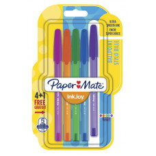 Набор шариковых ручек Paper Mate INKJOY 100 (1956726) индив. пакет с европодвесом (5шт)