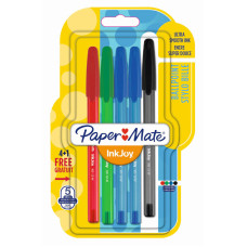 Набор шариковых ручек Paper Mate INKJOY (1956724) однораз. индив. пакет с европодвесом (5шт)