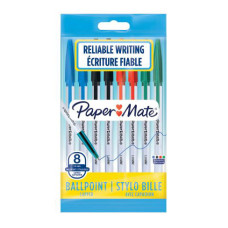 Набор шариковых ручек Paper Mate PM045 (2084416) 1мм :2син/2кр/2зел/2чер ассорти чернила блистер