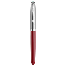 Ручка перьев. Parker 51 Core (2123496) Burgundy F сталь нержавеющая в компл.:картридж 2шт с черными чернилами подар.кор.конвертор/картриджи