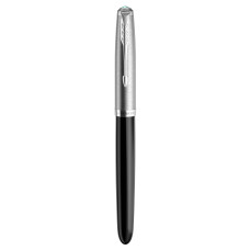 Ручка перьев. Parker 51 Core (2123491) Black CT F сталь нержавеющая в компл.:картридж 2шт с черными чернилами подар.кор.конвертор/картриджи