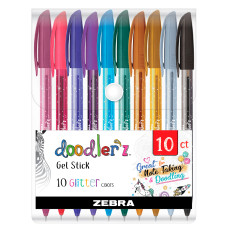 Набор ручек гелев. Zebra doodler`z (2619) ассорти d=1мм ассор. (10шт)