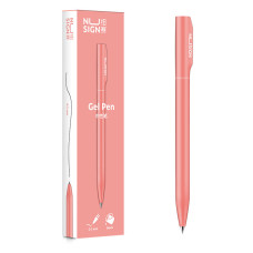 Ручка гелев. Deli Nusign NS552pink розовый черные линия 0.5мм