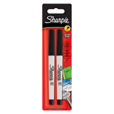 Маркер Paper Mate Ultra Fine S0811200 Sharpie игольчатый пиш. наконечник 0.3-1мм 0.3мм 1цв. черный блистер (2шт.)