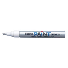 Маркер перманентный Zebra PAINT MOP-200MZ-S круглый пиш. наконечник 1.5мм серебристый