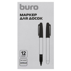 Маркер для досок Buro пулевидный пиш. наконечник 2.5мм зеленый коробка