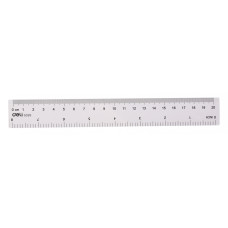 Линейка Deli EG02612 пластик дл.20см прозрачный пластиковый пакет с европодв.