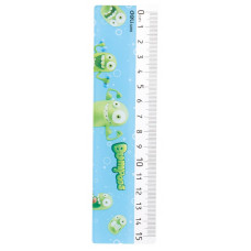 Линейка Deli EG01002 Bumpees пластик дл.15см ассорти пластиковый пакет с европодв.