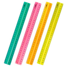 Линейка Стамм Neon Crystal ЛН42 пластик дл.30см ассорти