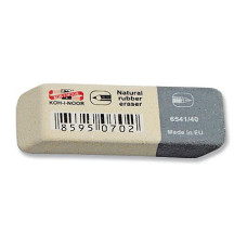 Ластик Koh-I-Noor 6541 6541040007KDRU прямоугольный 57х20х8мм каучук серый индивидуальная картонная упаковка (40шт)