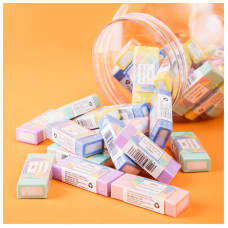 Ластик Deli EH02200 Macaron 50x20x11мм ассорти пласт.туб.