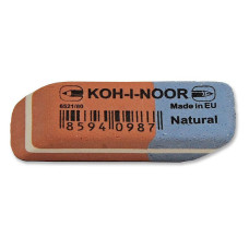 Ластик Koh-I-Noor 6521 6521080006KDRU прямоугольный 41х14х8мм каучук двусторонний блистер (1шт)