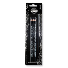 Карандаш ч/г Koh-I-Noor 1565 156500V002BL 2мм кругл. блистер 3 карандаша