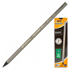 Карандаш чернографит. Bic Evolution Black Eco 896017 НВ шестигран. корпус серый коробка картонная