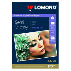 Бумага Lomond 1101305 A4/170г/м2/20л./белый полуглянцевое для струйной печати