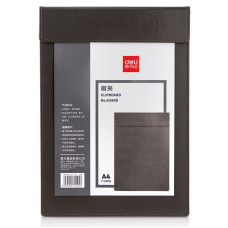 Папка-планшет Deli 64506GREY A4 кожа искуственная серый с магн.крышкой