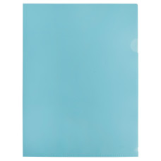 Папка-уголок Бюрократ Pastel -EPAST/BLUE A4 пластик 0.18мм голубой