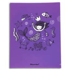 Папка-уголок Silwerhof Mermaid 255174 гладкий A4 пластик фиолетовый