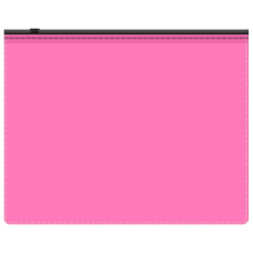Папка на молнии ZIP Бюрократ Double Neon DNEBPM4APINKBL A4+ полипропилен 0.15мм розовый цвет молнии черный