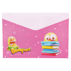 Конверт на кнопке Deli Bumpees EZ65102 A4 гориз. пластик ассорти