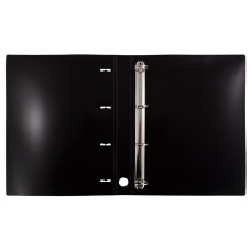 Папка на 4-х D-кольцах Бюрократ Black&White BW0840/4DWT A4 пластик 0.8мм кор.40мм белый/черный