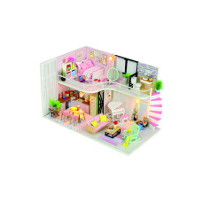 Румбокс Интерьерный конструктор Hobby Day DIY MiniHouse, Розовый лофт, M035