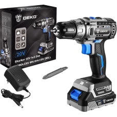 Дрель-шуруповерт Deko Sharker 20V 40Вт аккум. патрон:быстрозажимной (063-4037)