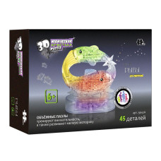 3D Crystal Puzzle Знаки Зодиака Рыбы со светом (9042A)