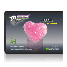 3D Crystal Puzzle Сердце со светом 29021A