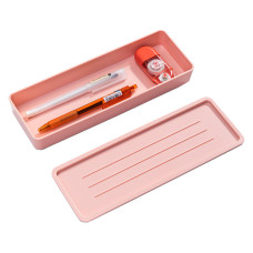 Пенал Deli Nusign NS024pink розовый 1отд. 231х84х31 ПВХ