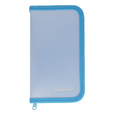 Пенал Silwerhof 850957 Gems голубой 1отд. 190х110х28мм пластик