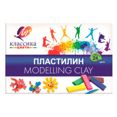 Пластилин Луч 28С 1642-08 Классика 24цв. 480гр. стек картон.кор.