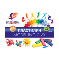 Пластилин Луч 30С 1922-08 Классика 40цв. 800гр. стек картон.кор.