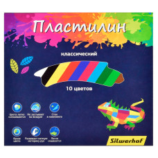 Пластилин Silwerhof Цветландия 10цв. 200гр. стек картон.кор.