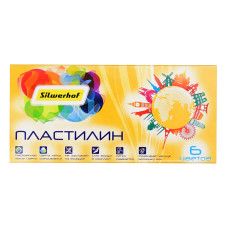 Пластилин Silwerhof Солнечная коллекция 6цв. 90гр. стек картон.кор.