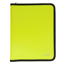 Папка для тетрадей Silwerhof 671962 Neon A4 250х320х25мм 1отд. желтый пластик на молнии