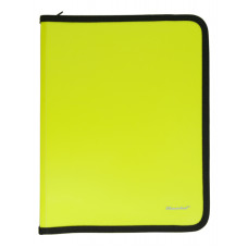 Папка для тетрадей Silwerhof 671954 Neon A5 210х260х25мм 1отд. желтый пластик на молнии