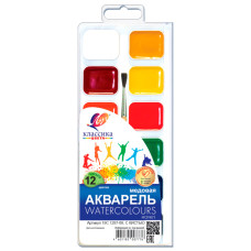 Краски акварельные Луч Классика 19С 1287-08 медовые 12цв. кисть пласт.пен./европод. медовые