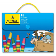 Масляная пастель Adel Colour 428-1818-000 шестигранные 18цв.д.11.5мм пласт.сум.