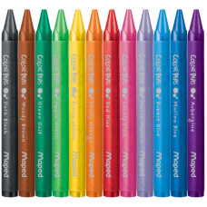 Восковые мелки Maped Color`peps 861011 трехгранные 12цв. картон.кор./европод.