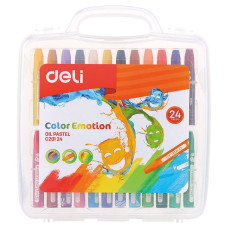 Масляная пастель Deli EC20124 Color Emotion шестигранные 24цв. пл.кор.