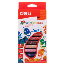 Масляная пастель Deli EC20100 Color Emotion шестигранные 12цв. картон.кор./европод.