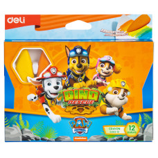 Мелки пластик. Deli Paw Patrol EC202-12 12цв. картон.кор./европод.
