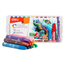 Масляная пастель Deli EC20104/A Color Emotion шестигранные 12цв. пл.кор.